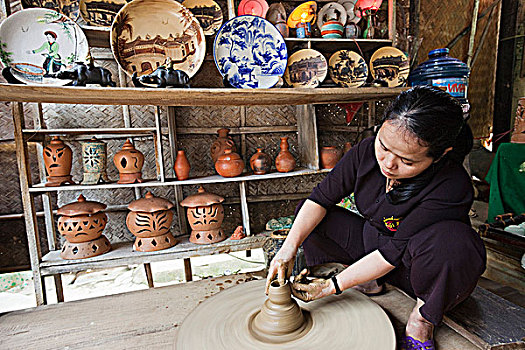 越南,会安,陶器,工艺品,工作间