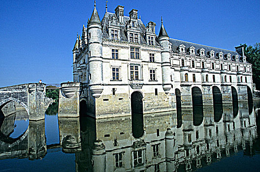 法国,中心,卢瓦尔河,舍农索城堡,城堡,谢尔河