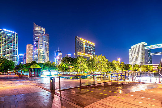 杭州城市建筑夜景和城市亮化