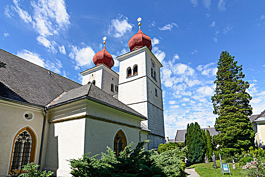 米尔斯泰特,看,教堂,寺院,克恩顿州,卡林西亚,奥地利
