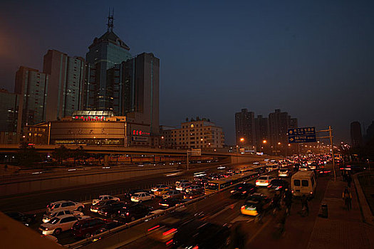 北京西直门夜景