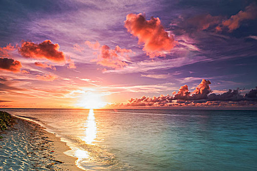 塞班海滩日落