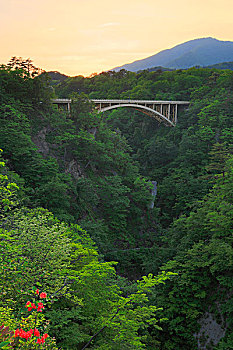 晚间,风景,宫城县