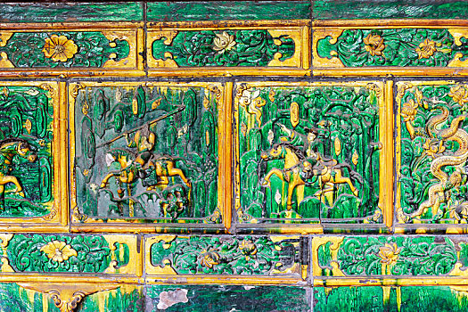 晋祠圣母殿宝座的宋代琉璃装饰,山西太原晋源区