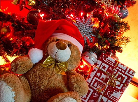 礼物,树,圣诞节