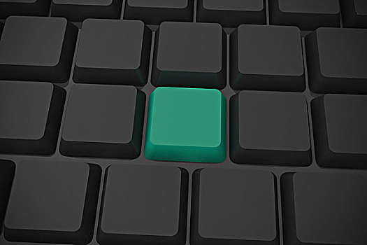 黑色,键盘,绿色,按键
