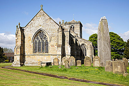 教区教堂,独块巨石,约克郡,英格兰,英国,欧洲