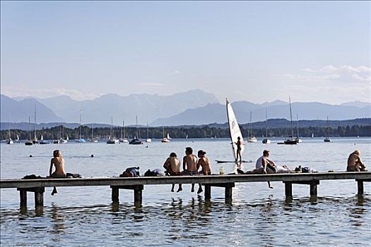 施塔恩贝格湖,上巴伐利亚,德国