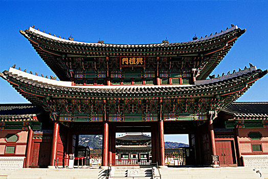 大门,景福宫,首尔,韩国