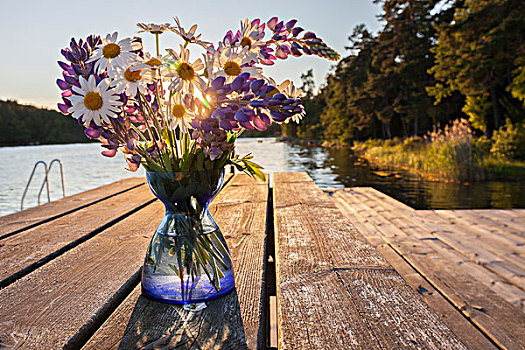 花,花瓶,码头