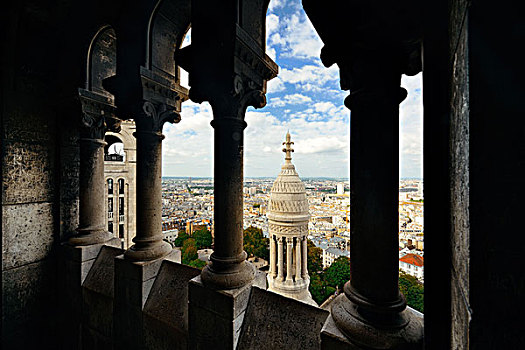 风景,上面,大教堂,巴黎,法国
