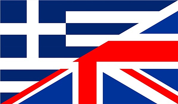 英国,希腊,旗帜