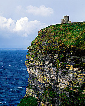 城堡,悬崖,塔,莫赫悬崖,克雷尔县,爱尔兰