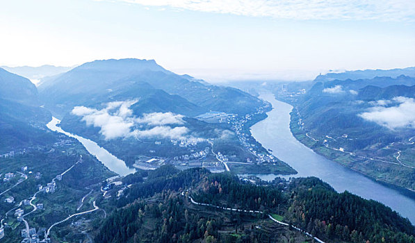 贵州沿河,沿河城初冬即景