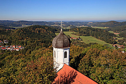 尖顶,小教堂,巴伐利亚,德国