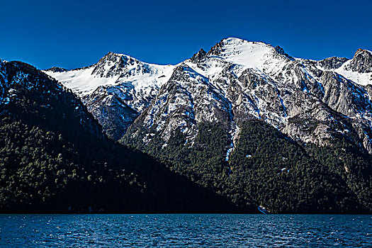 风景,湖,山,纳韦尔瓦皮,国家公园,阿根廷