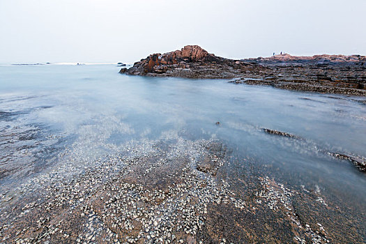 海滨礁石公园海景,山东省日照市任家台