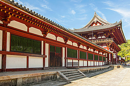 庙宇,东方,奈良县,关西地区,日本