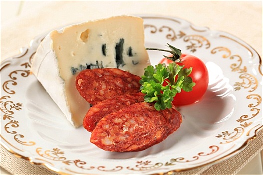 蓝纹奶酪,香肠