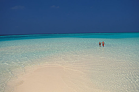 热带,马尔代夫,情侣,热带沙滩,乐园