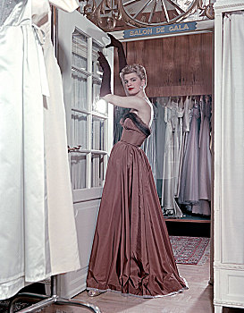 女模特,晚礼服,斯德哥尔摩,20世纪50年代,艺术家