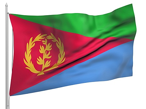 飞,旗帜,厄立特里亚,国家