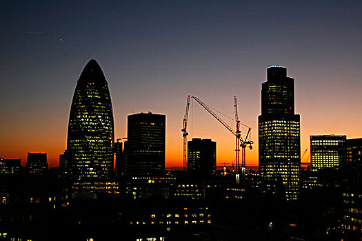 黄昏,塔楼,伦敦,英格兰