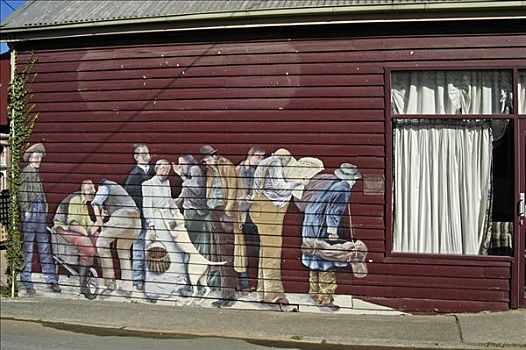 壁画,谢菲尔德,塔斯马尼亚,澳大利亚
