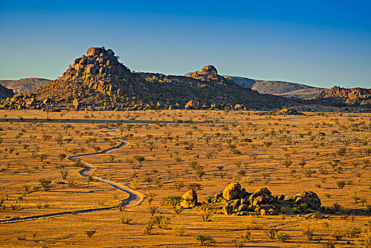 山地,风景,靠近,杜维尔方丹,区域,纳米比亚,非洲