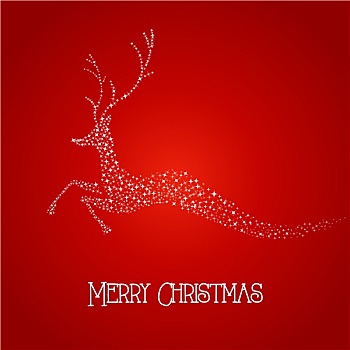 圣诞快乐,鹿,星形,插画