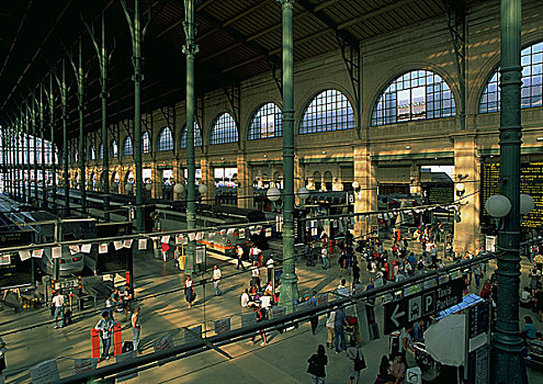 室内,火车站,北站,巴黎,法国