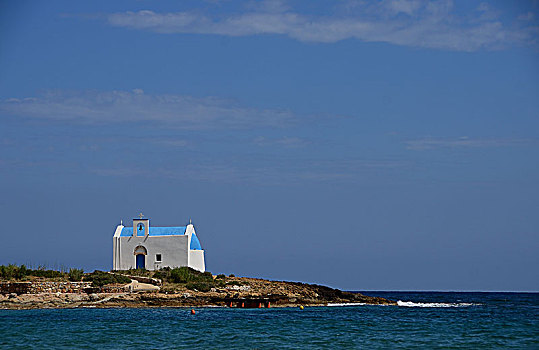 小,小教堂,近海岛屿,克里特岛,希腊,欧洲