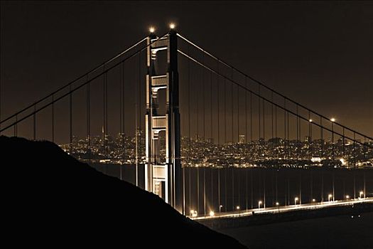 吊桥,金门大桥,马林县,旧金山湾,旧金山,加利福尼亚,美国