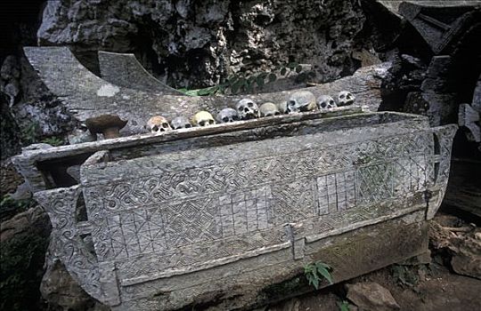 埋葬,乡村,苏拉威西岛,印度尼西亚