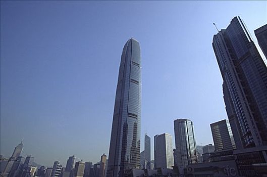 层,塔楼,高处,玻璃,钢铁,香港