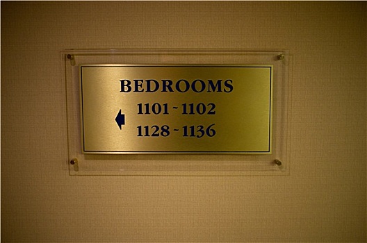 指示,方向,卧室