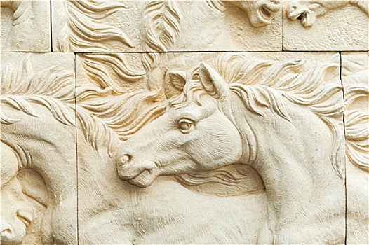 马,雕刻,艺术,自由,软,亮光