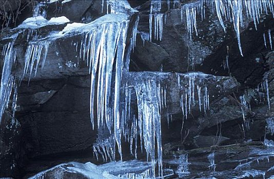 冰柱,悬挂,岩石,韦尔扎斯卡谷,山谷,提契诺河,瑞士