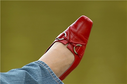 红色,鞋