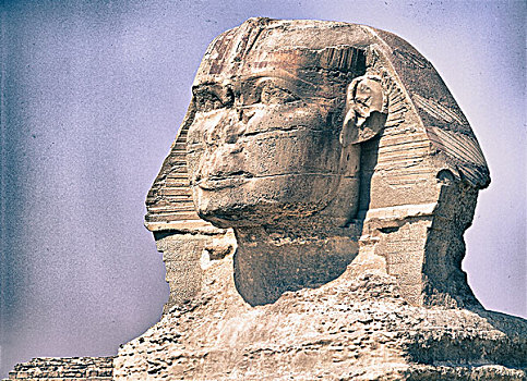 特写,狮身人面像,吉萨金字塔,埃及