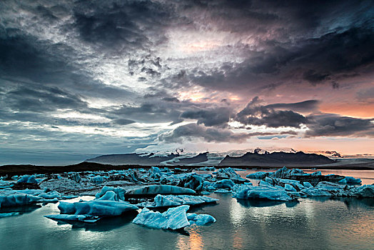 冰河,泻湖,冰岛,欧洲