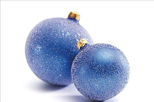 蓝色,圣诞装饰,球