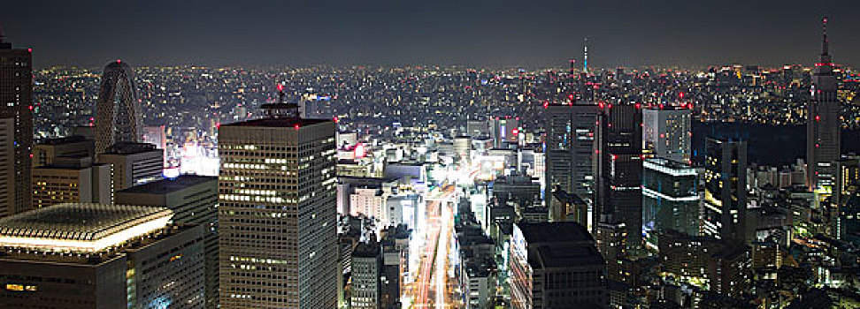 难以置信,城市,东京,夜晚,日本