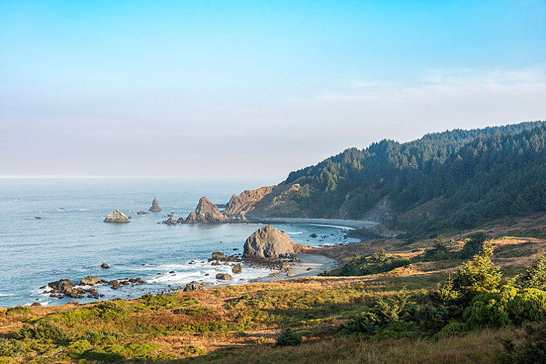 海边风景_许多_崎岖_洛克群岛_景色_走廊_俄勒冈_美国_北美_图片素材
