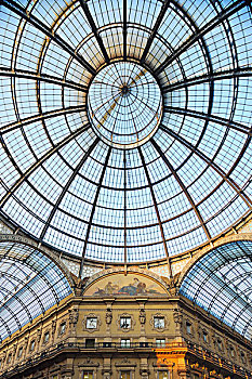 玻璃,圆顶,米兰,伦巴底,意大利