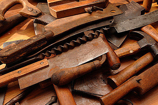 老式,木工制品,工具