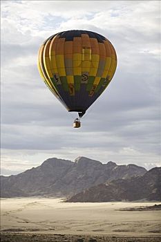 自然保护区,纳米比亚,黎明,气球,飞行,上方,纳米布沙漠,天空,探险,旅游