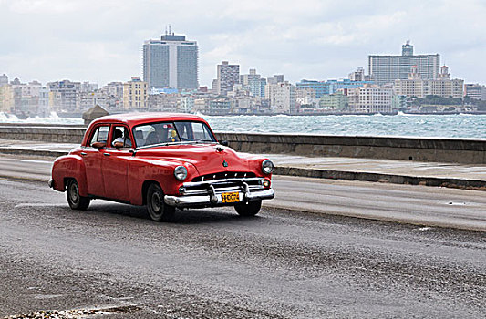 美洲,老爷车,旅行,马雷贡,现代,地区,背影,哈瓦那,古巴,北美