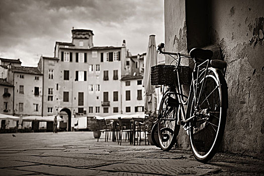 广场,卢卡,意大利,自行车