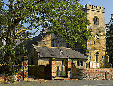 英格兰,北约克郡,12世纪,教区教堂,乡村